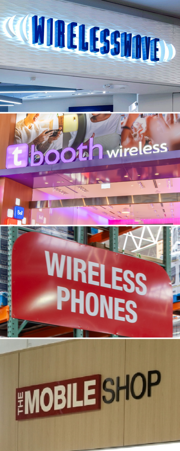 Wireless Wave, tbooth wireless, the Wireless Kiosk @ Costco, and The Mobile Shop